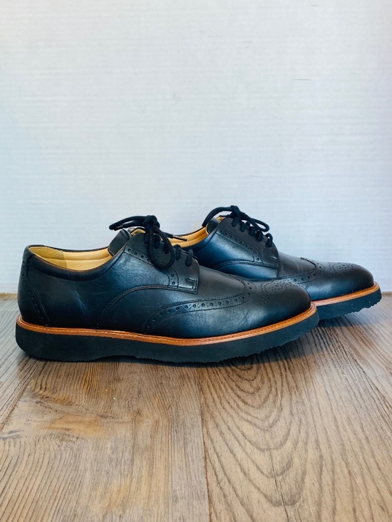 Samuel Hubbard, Mens Tipping Point Black Leather Wingtip Oxfords, 10 M / 44. main image 5